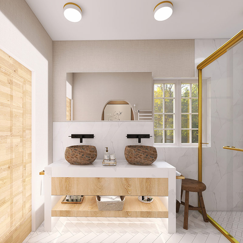 baño principal proyecto interiorismo dormitorio elegancia natural