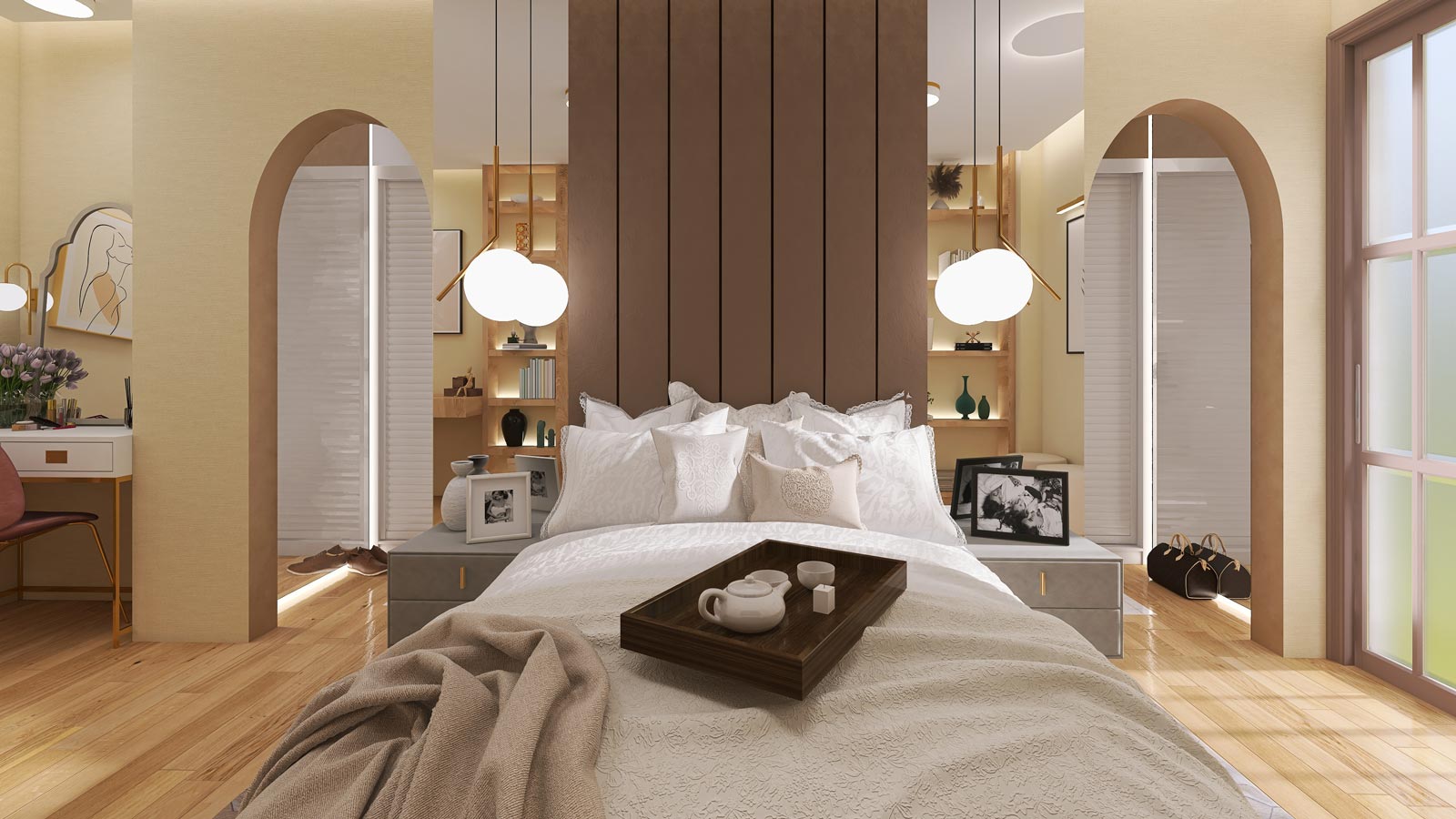 diseño vestidor baño proyecto interiorismo dormitorio elegancia natural