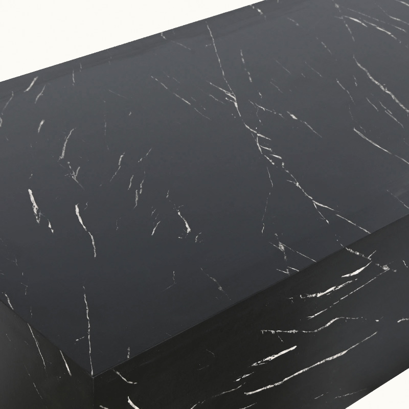 detalle mesa negra marmol