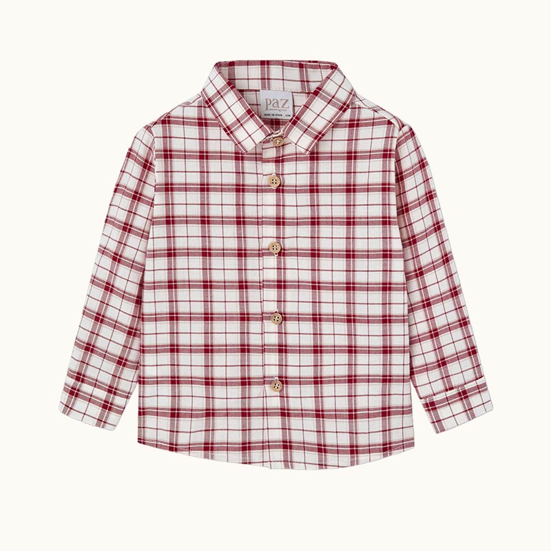 camisa cuadro acebo niño paz rodriguez